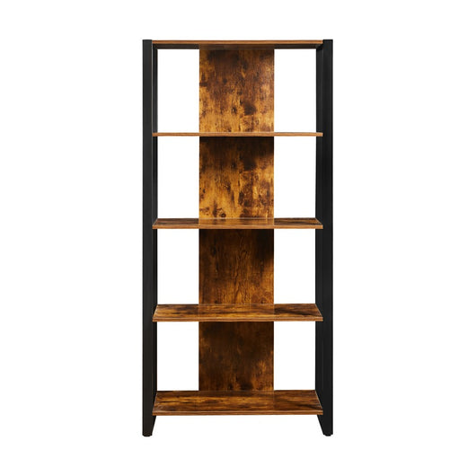 Libreria industrial 5 ripiani con struttura in metallo 94x45x200 cm