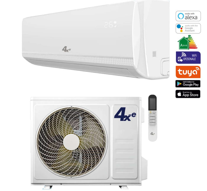 Climatizzatore Condizionatore 4Xe Inverter serie WINTER 9000 btu classe A++/A+ R-32 Wi-Fi Optional Alexa Google Home