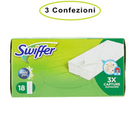 Swiffer panni cattura polvere per scopa swiffer con profumazione ambi pur 3 confezioni da 18 panni