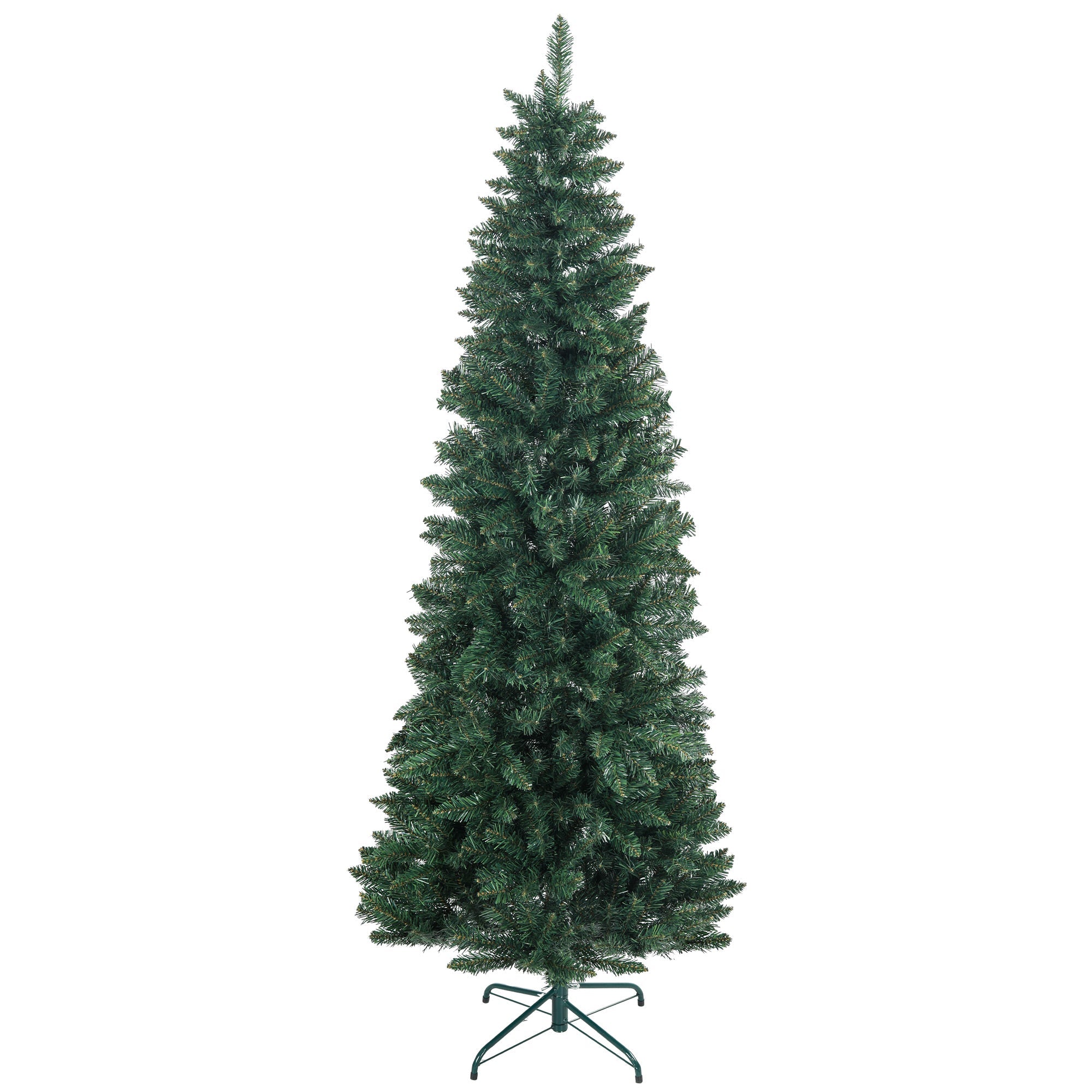 Albero di Natale Artificiale 210 cm 687 Rami Design Alto e Stretto Verde