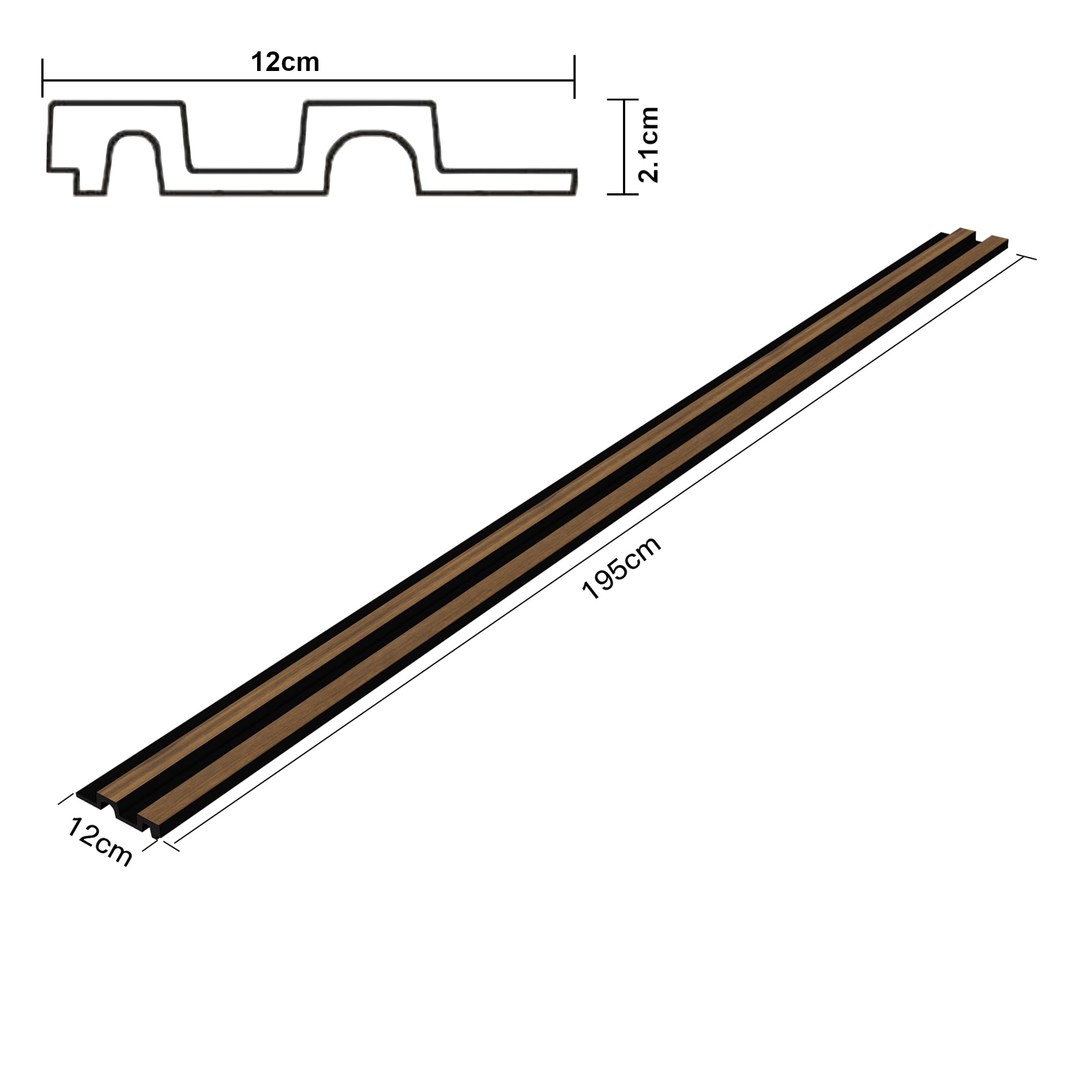 Set Blaricum di 4 Pannelli Murali 3D - Effetto Rovere NEU.HOLZ