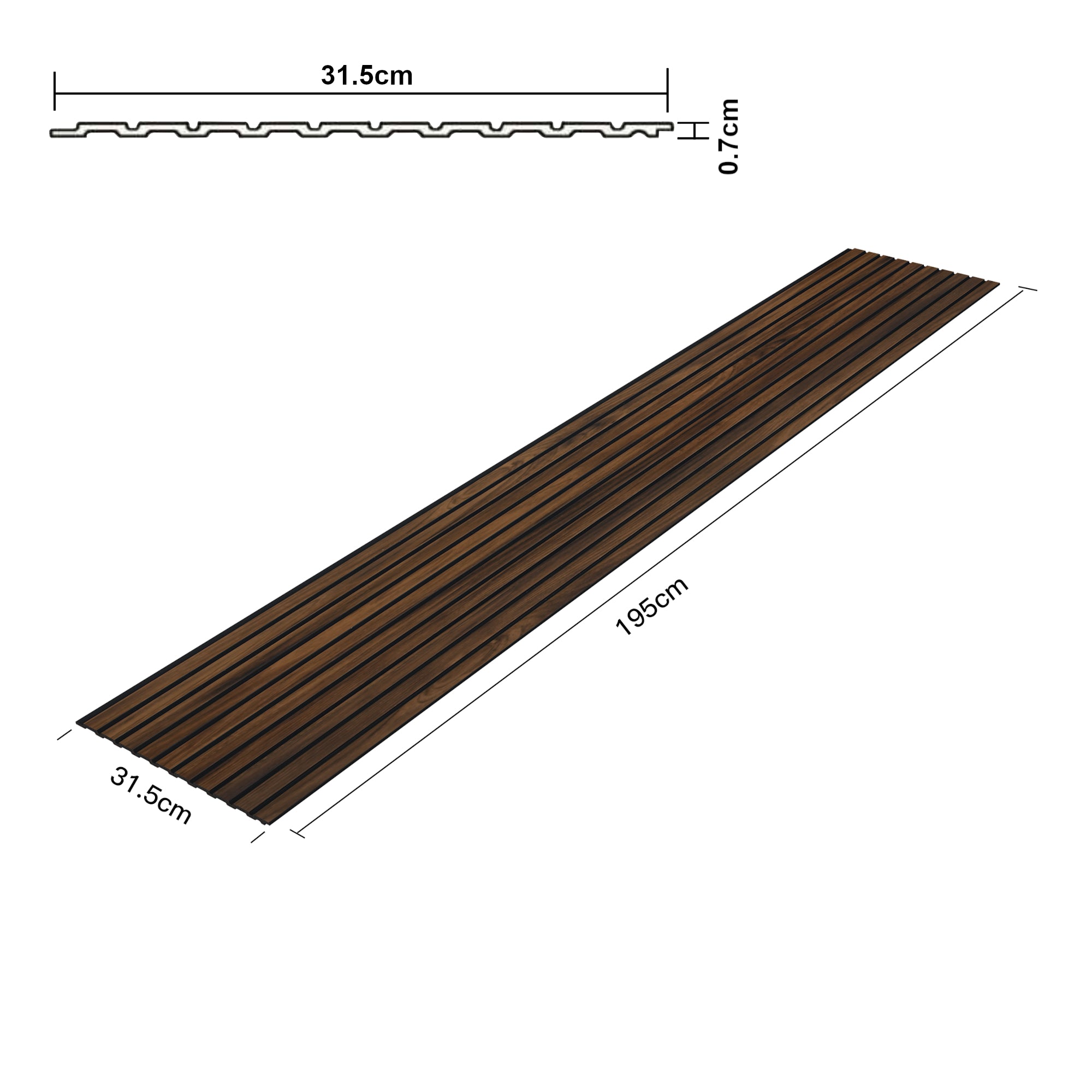 Set Boxtel di 18 Pannelli Murali 3D - Effetto Noce NEU.HOLZ