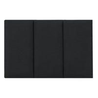 Set Carpino di 3 Pannelli Murali Imbottiti Rivestiti in Tessuto Nero 60x30 cm [neu.haus]