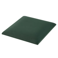 Set Carpino di 4 Pannelli Murali Imbottiti Rivestiti in Tessuto Velluto Verde Scuro 30x30 cm [neu.haus]