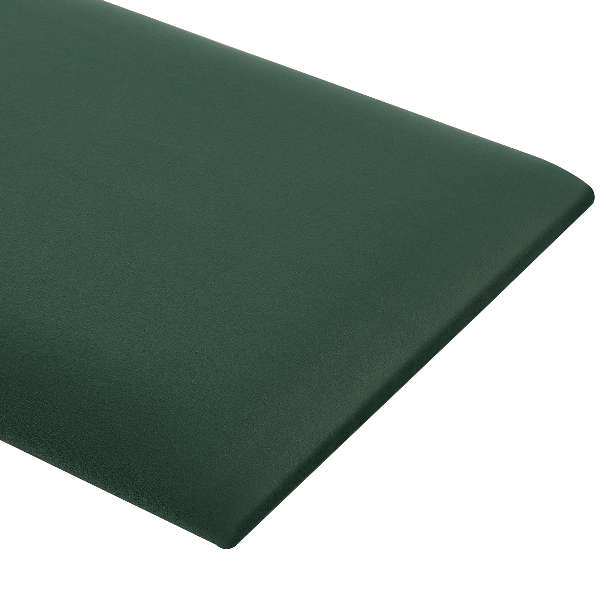 Set Carpino di 3 Pannelli Murali Imbottiti Rivestiti in Tessuto Velluto Verde Scuro 60x30 cm [neu.haus]