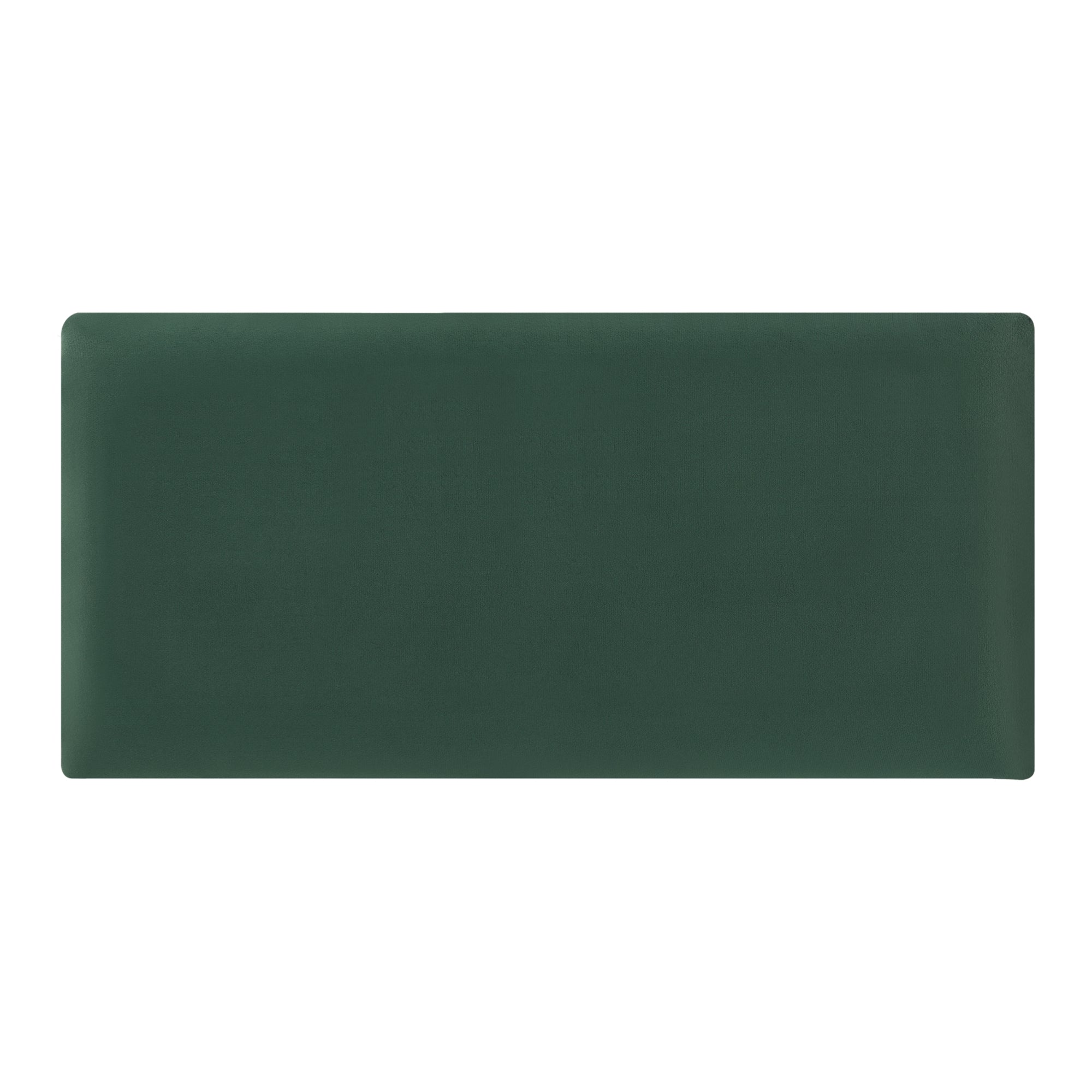 Set Carpino di 3 Pannelli Murali Imbottiti Rivestiti in Tessuto Velluto Verde Scuro 60x30 cm [neu.haus]