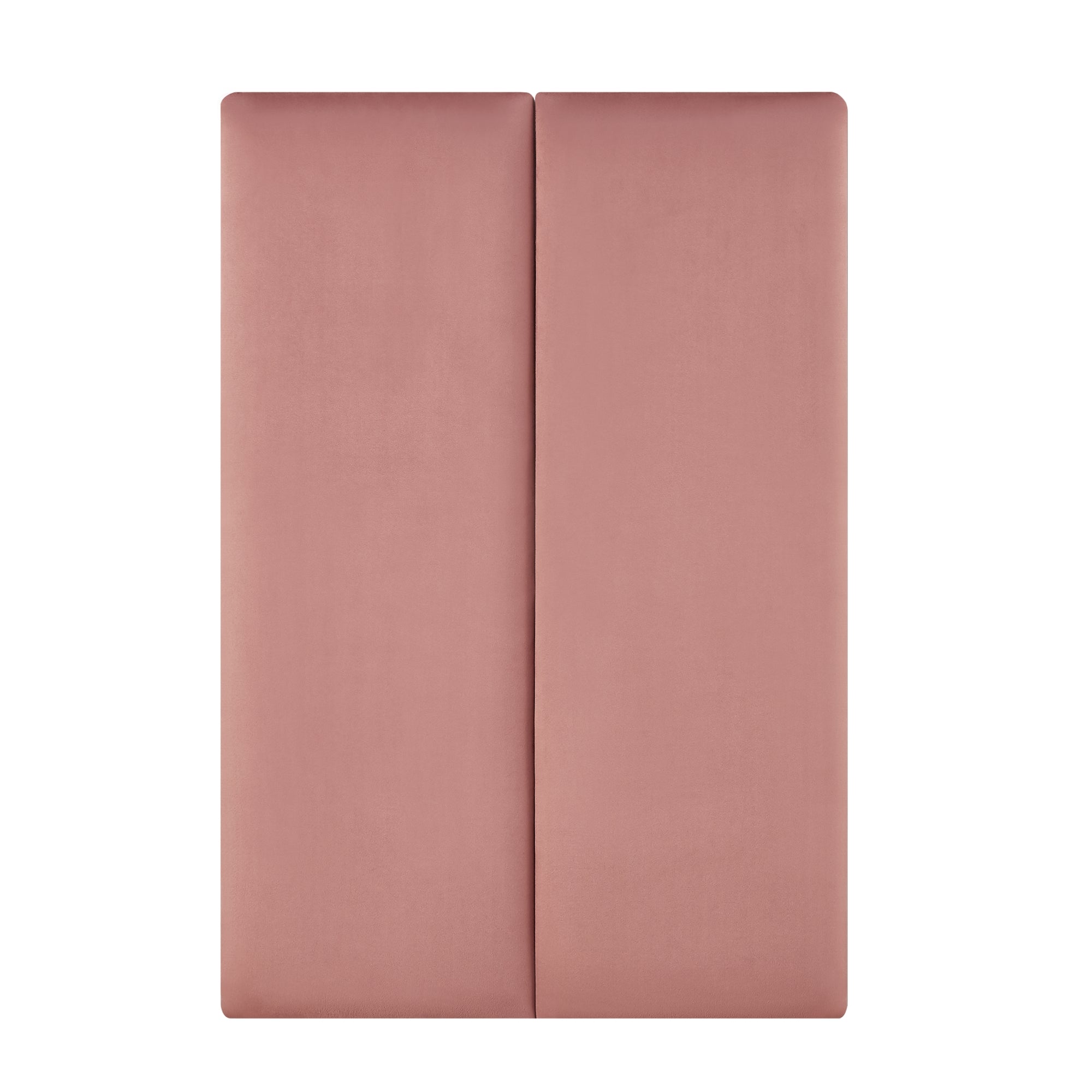 Set Carpino di 2 Pannelli Murali Imbottiti Rivestiti in Tessuto Velluto Rosa 90x30 cm [neu.haus]