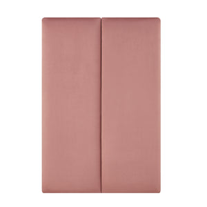 Set Carpino di 2 Pannelli Murali Imbottiti Rivestiti in Tessuto Velluto Rosa 90x30 cm [neu.haus]