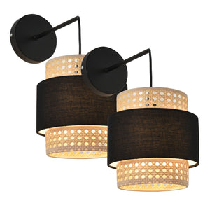 Set di 2 Lampade da Parete Southampton Applique per Interni - Beige /Nero lux.pro