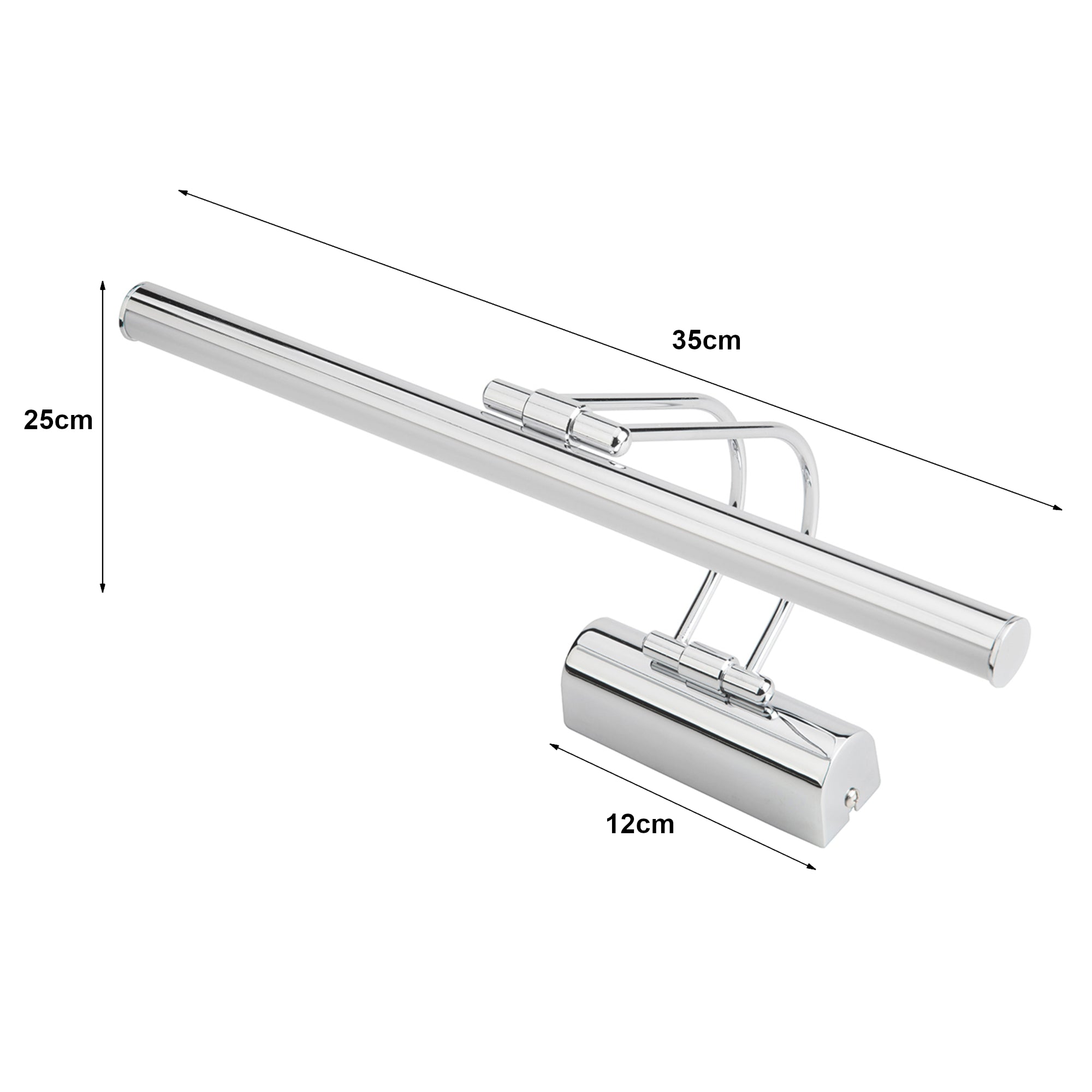 Lampada da Parete 'Hartlepool' per Quadri Applique a LED - color Cromo [lux.pro]