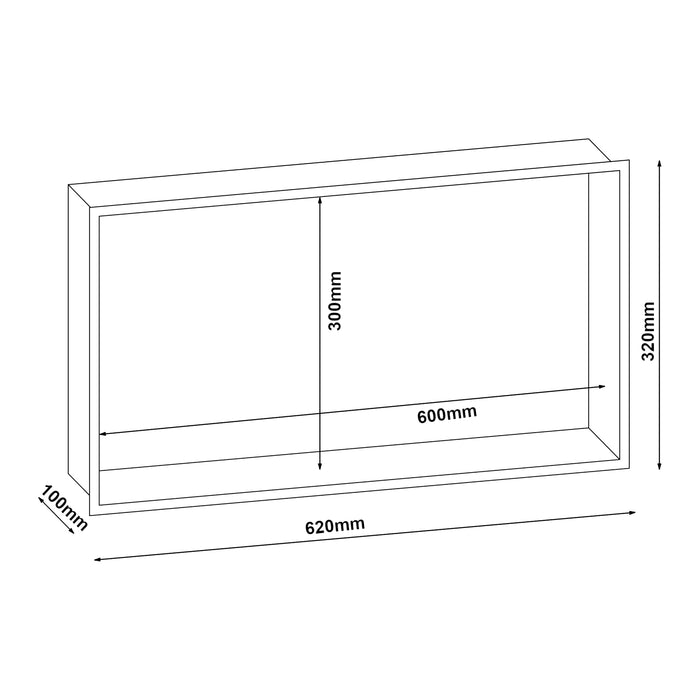 Mensola da Incasso Kristinehamn Nicchia da Parete 62 x 32 x 10 cm Bianco opaco [neu.haus]