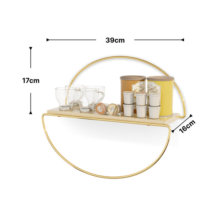 Mensola da Parete Mynämäki con Arco Capovolto Portasalviette [en.casa]