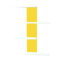 Scaffale da Parete Hammerfest con Ripiani a Scaletta 78 x 17 x 100 cm Giallo / Bianco [en.casa]