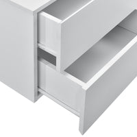 Comodino da Parete Ampfing con 2 Cassetti 40x29x30 cm Bianco [en.casa]