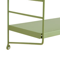 Scaffale da Parete Strängnäs a 3 Ripiani Regolabili 50 x 60 x 15 cm Acciaio Verde Oliva [en.casa]