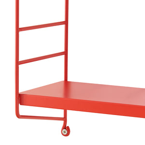 Set di 2 Scaffali da Parete Strà¤ngnà¤s a 3 Ripiani Regolabili  50 x 60 x 15 cm Acciaio Rosso [en.casa]