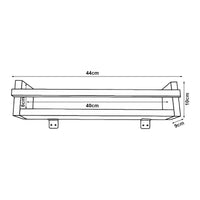 Set di 4 Mensole da Parete Nykarleby con Barra Anticaduta 44 x 9 x 10 cm Legno di Pino Naturale [en.casa]