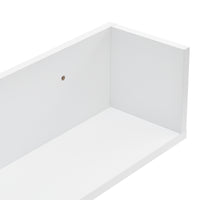 Set da 2 Mensole da Parete a Forma di L 75 x 16,5 x 16,5 cm 2 Consolle Pensili da Muro Libreria Portaoggetti - Bianco