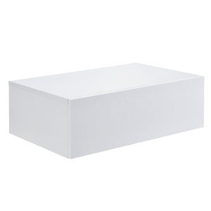 Set di 2 Comodini da Parete con Cassetto 46x30x15 cm Bianco Lucido [en.casa]