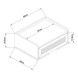 Mensola da Parete Ljuredsà¸ con Cassetto Integrato 40 x 30 x 16,5 cm - Effetto Rovere [en.casa]