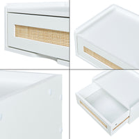 Mensola da Parete Ljuredsà¸ con Cassetto Integrato 40 x 30 x 16,5 cm - Bianco [en.casa]