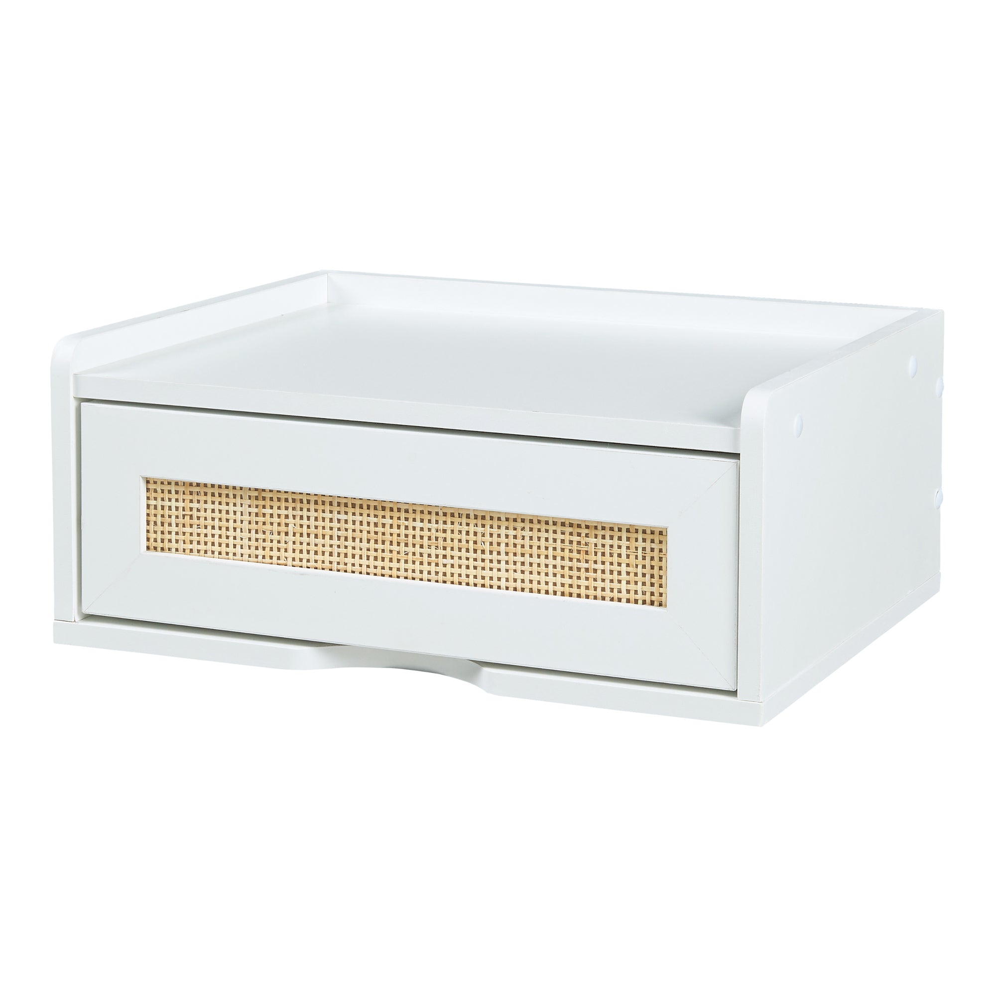 Mensola da Parete Ljuredsà¸ con Cassetto Integrato 40 x 30 x 16,5 cm - Bianco [en.casa]