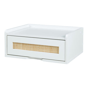 Mensola da Parete Ljuredsà¸ con Cassetto Integrato 40 x 30 x 16,5 cm - Bianco [en.casa]