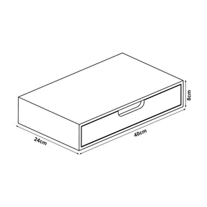 Mensola Bokn con Cassetto Integrato 40 x 24 x 8 cm Bambù Naturale [en.casa]