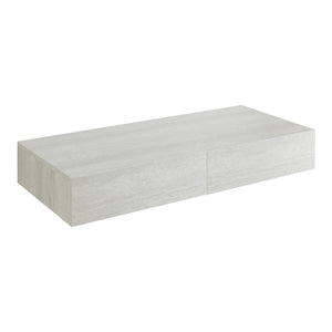 Mensola Karstula con 2 Cassetti Affiancati Comodino Sospeso 80 x 35 x 12 cm Effetto Cemento [en.casa]