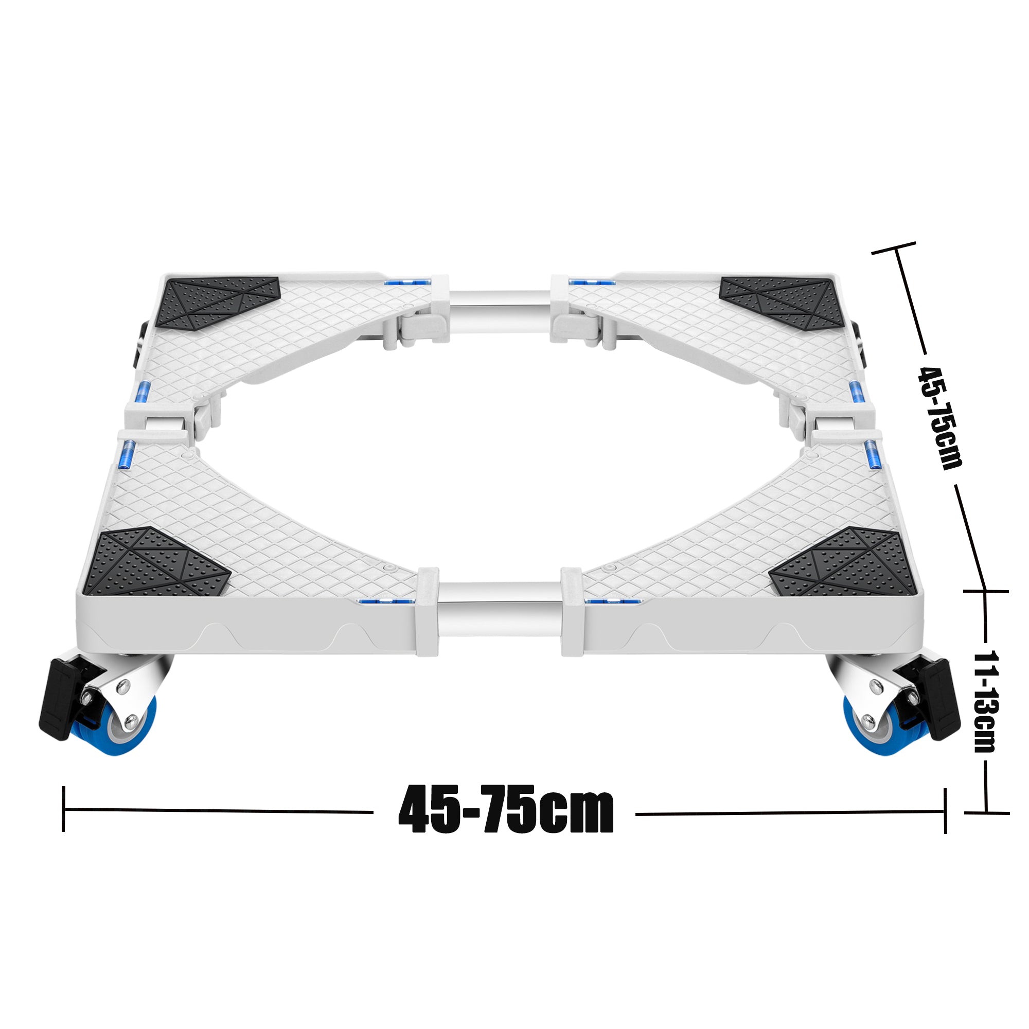 Carrello 'Zaberfeld' per Elettrodomestici, Base Regolabile, Supporto max. 300 kg - Bianco [en.casa]