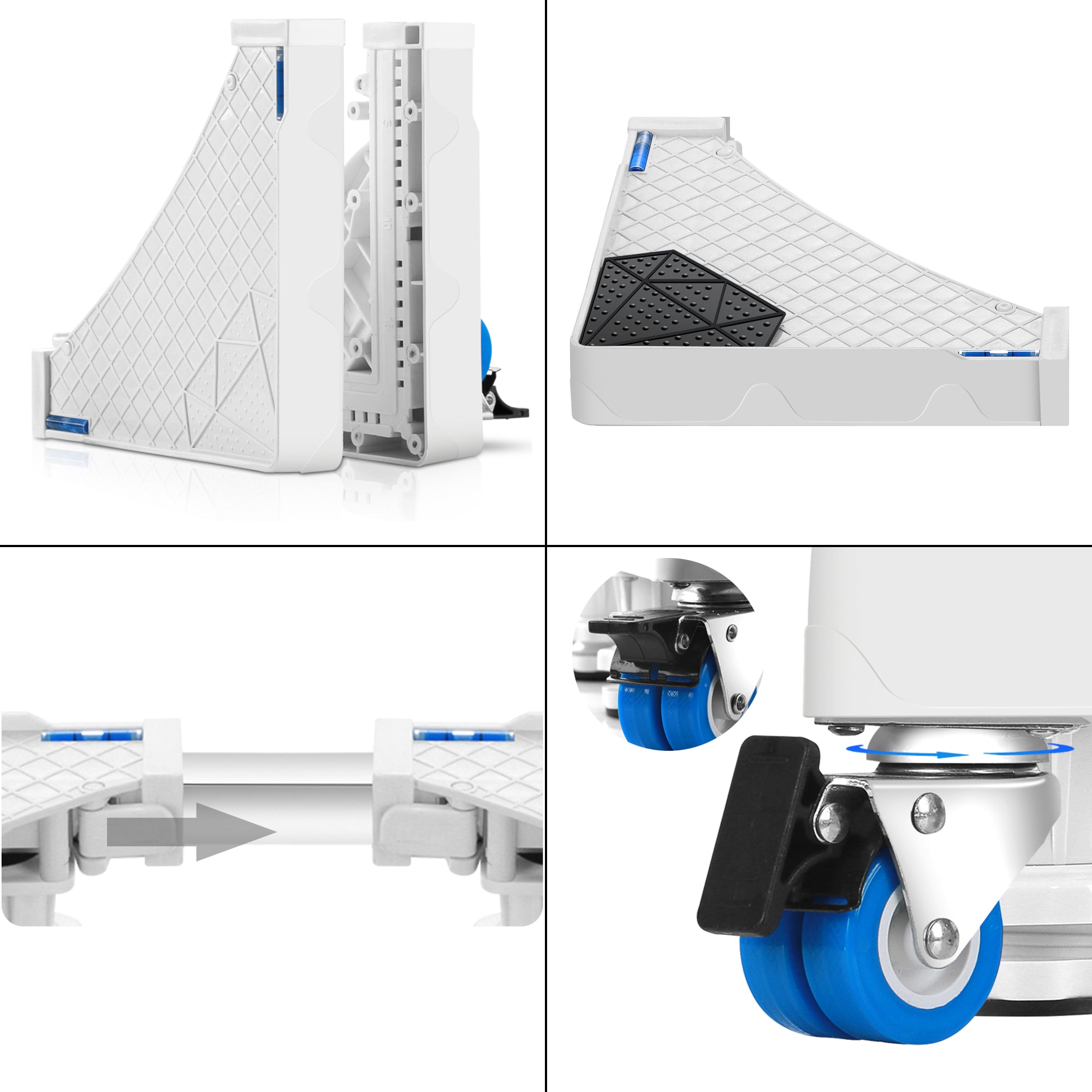 Carrello di Rialzo Kella per Elettrodomestici Base Regolabile - Bianco [en.casa]