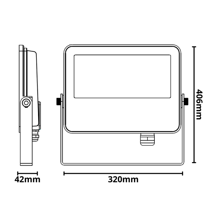 Proiettore led 300 watt slim metallo grigio ip65 equivalente 1827 watt temperatura 6000k bianco freddo