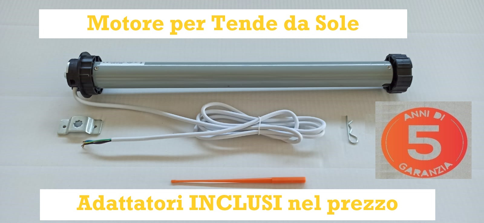 Motore tenda da sole 100 kg - 50 Nm Motori per tende da sole Rullo Ogiva 78 mm