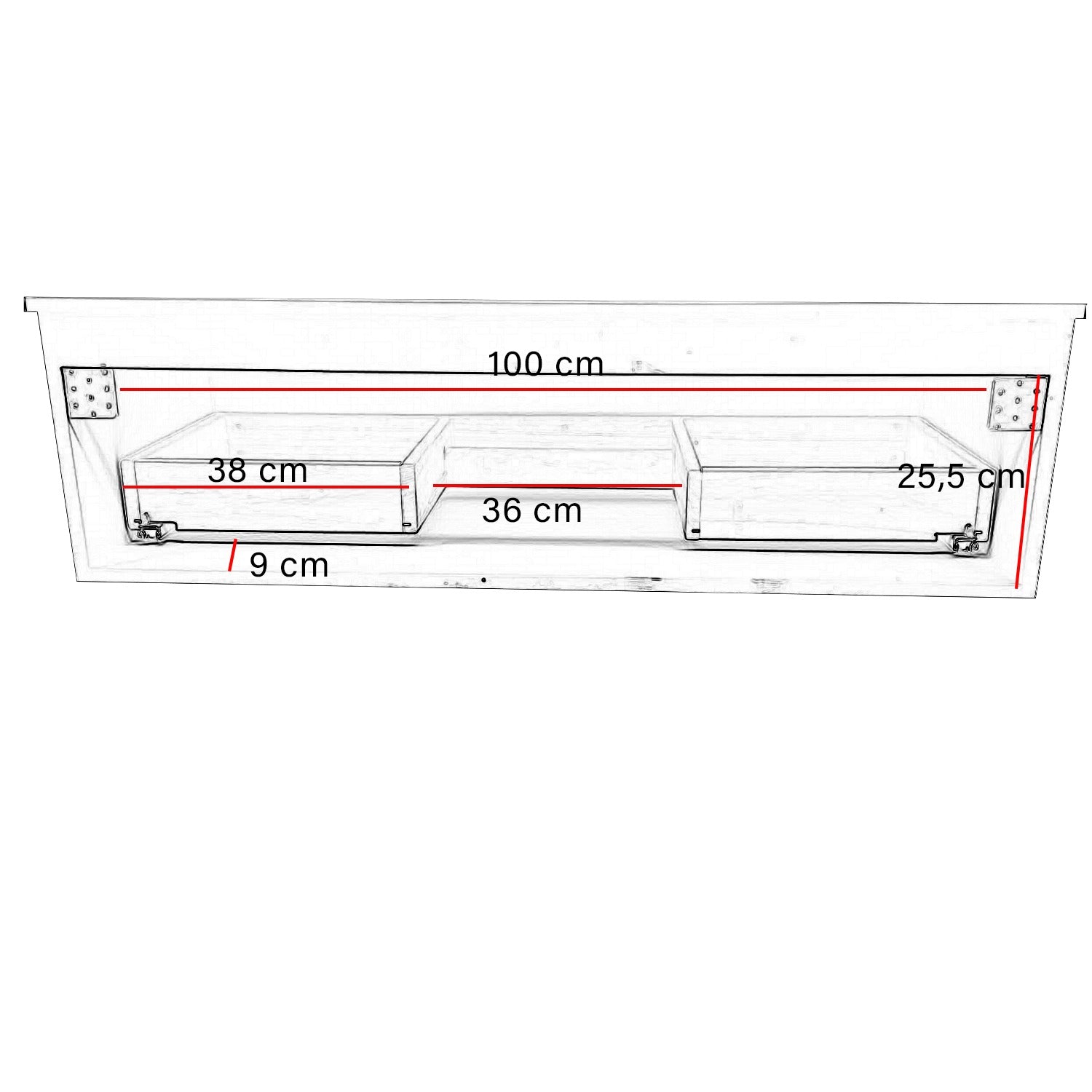 Mobile bagno moderno Dual Elegance - 90 cm