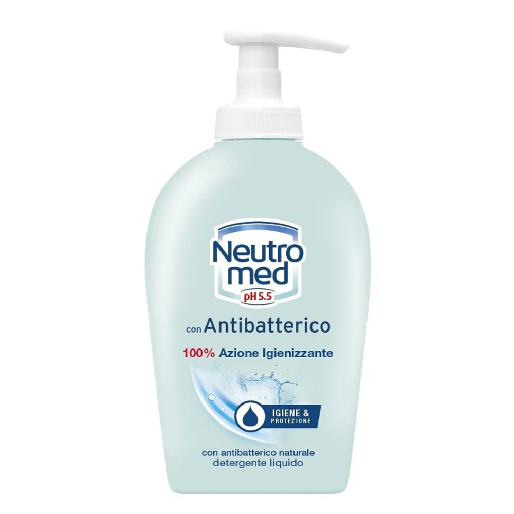 Neutromed detergente per mani con antibatterico 8 flaconi da 300 ml ciascuno