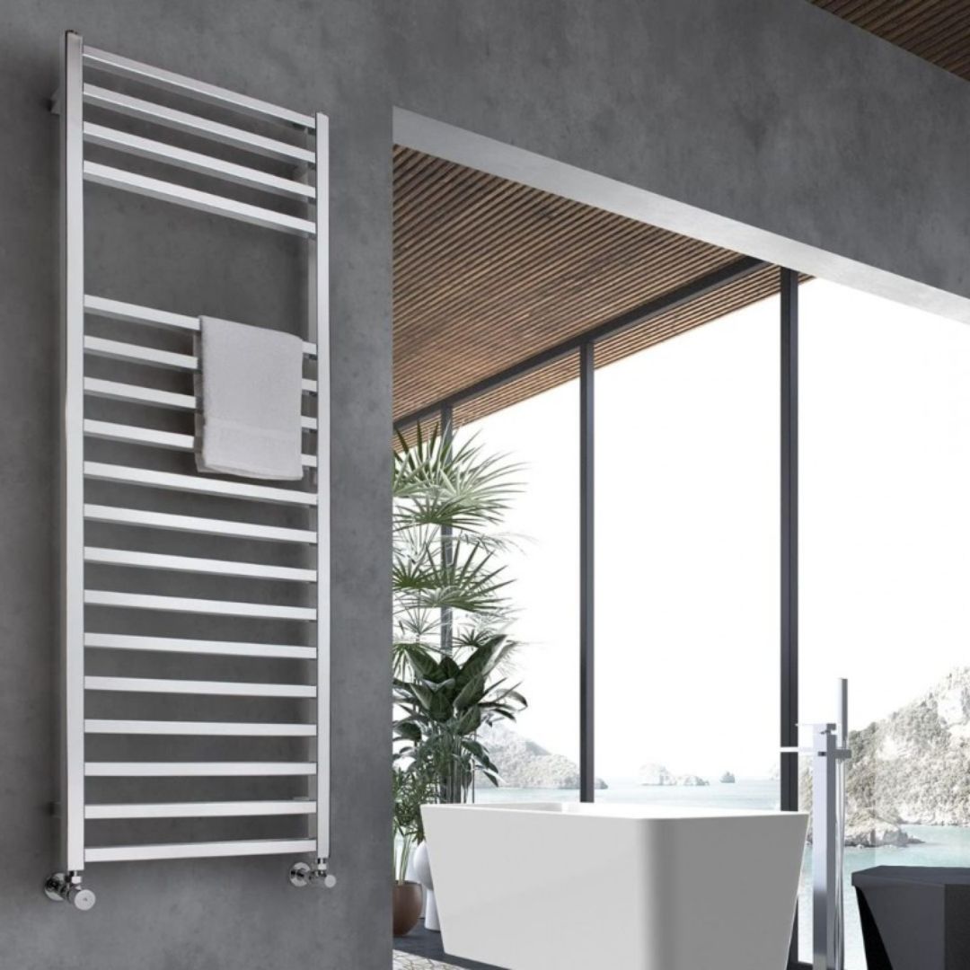 Termoarredo bagno scaldasalviette forma square calorifero termosifone cromo lucido *** finitura- cromo lucido, misure...