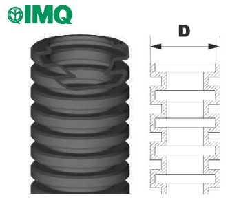 Tubo corrugato cavi elettrici pieghevole pvc autoestinguente diametro 16mm, colore nero