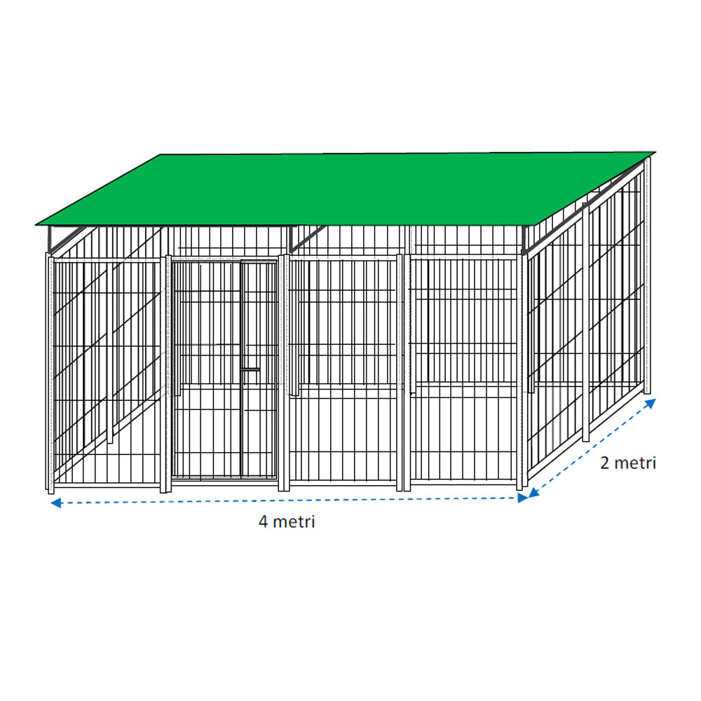 Recinzione da esterno con copertura zincatura a caldo da 400x200x altezza 180 cm