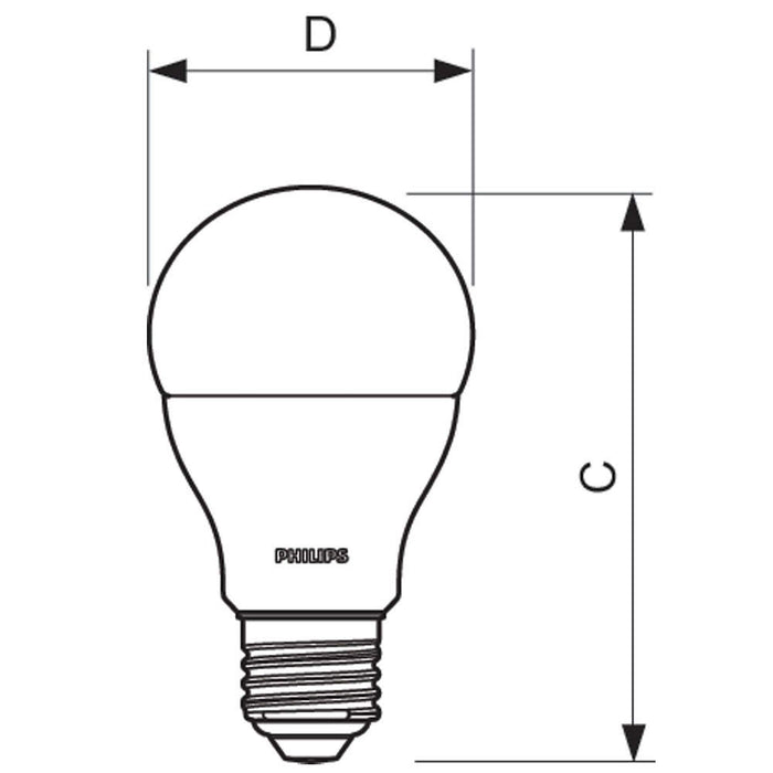 Lampadina philips corepro 7,5 watt e37 classe a+ bianco caldo led 4000k