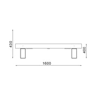 Panca da giardino modello roma in acciaio lunghezza 160 cm