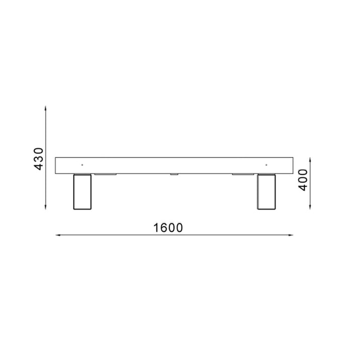 Panca da giardino modello roma in acciaio lunghezza 160 cm