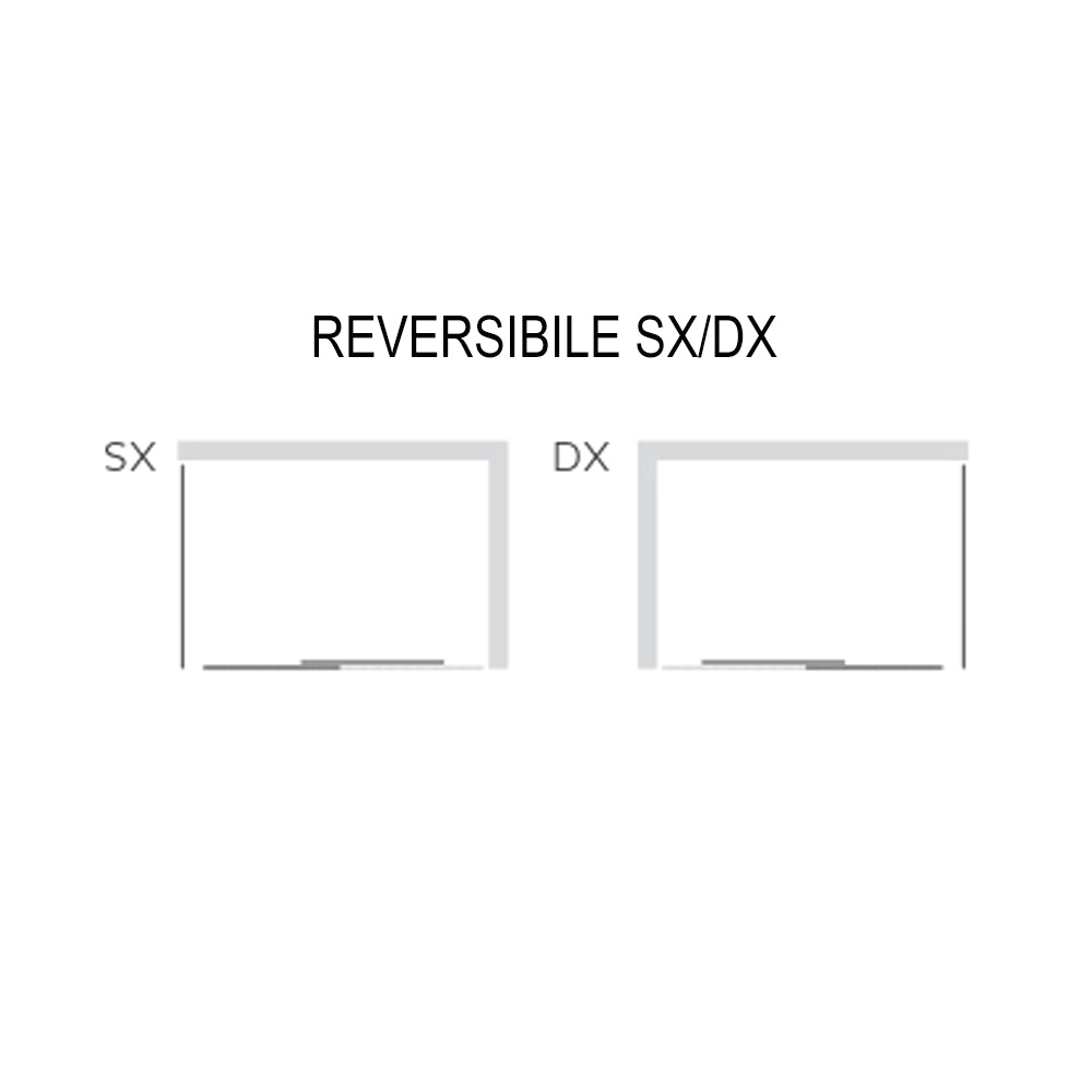 Lato fisso per box doccia porta scorrevole slide cristallo temprato *** misure 97-100cm x h190cm stampato, confezione 1