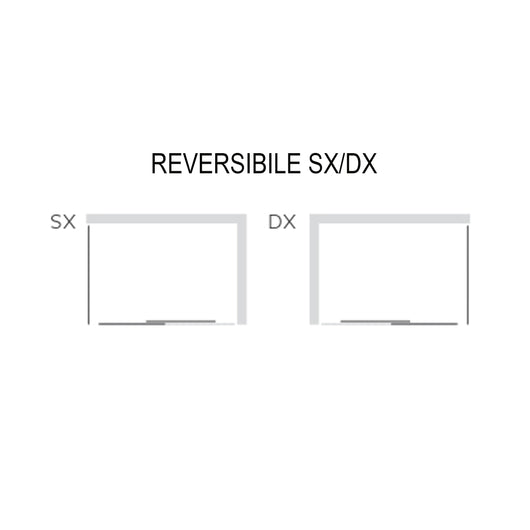 Lato fisso per box doccia porta scorrevole slide cristallo temprato *** misure 97-100cm x h190cm stampato, confezione 1