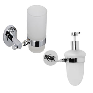 Set 2 pezzi accessori da bagno narciso 002 ottone cromato