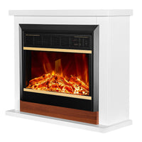 Camino Elettrico da Pavimento 70x80x30 cm Effetto Fiamma 1500W Sting & Mars