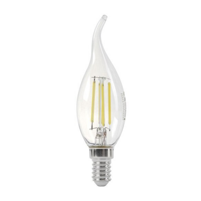 Lampadina led filamento colpo di vento attacco e14 potenza 4 watt temperatura colore lampada 2700k bianco caldo