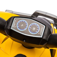 Mini Quad Elettrico per Bambini 6V Clacson e Fari con Licenza Caterpillar Giallo