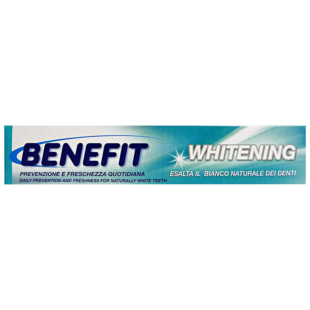 Multipack da 24 dentifrici benefit whitening fresh confezioni da 75 millilitri ciascuna