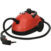 Pulitore a Vapore Portatile Multiuso con 13 Accessori Inclusi 1500W Serbatoio 1.2L Rosso