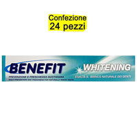 Multipack da 24 dentifrici benefit whitening fresh confezioni da 75 millilitri ciascuna